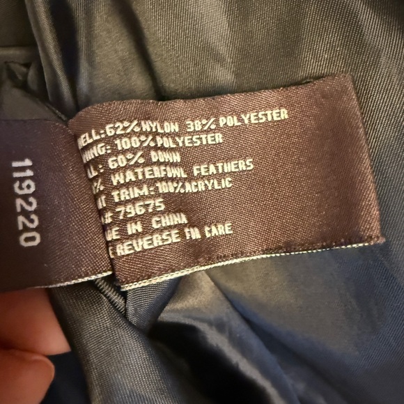 Anne Klein Black Down Filled Long Puffer Coat XL - Picture 5 of 7